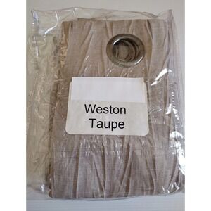 Weston window curtain panel grommets Taupe 2 pack 50x78  Lightweight‎ Textured